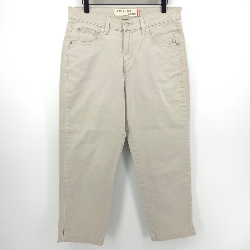 Levi's Women Product Type Classic Slim Capris 12 Khaki Beige Casual Chic